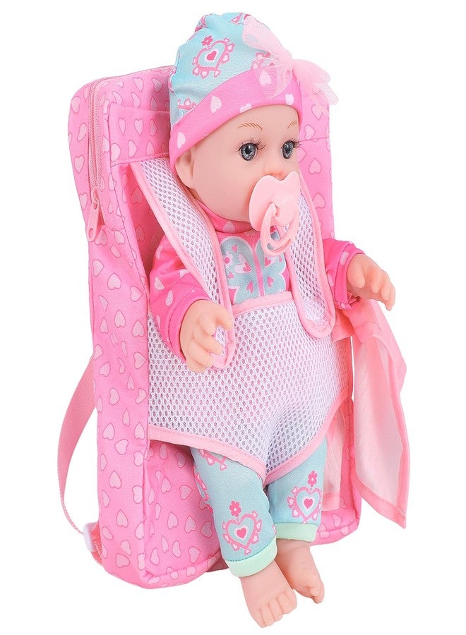 DONTNO 12 Inch Baby Doll with Clothes and Backpack Carrier,Reborn Baby Doll with Bottles Nipple - Image 5